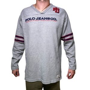 Y2K Polo Jeans V-neck Sweater